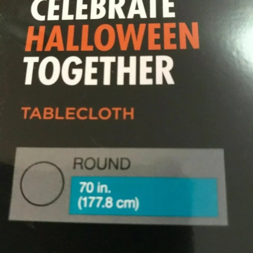 Pumpkins & Circles Vinyl Halloween TABLECLOTH